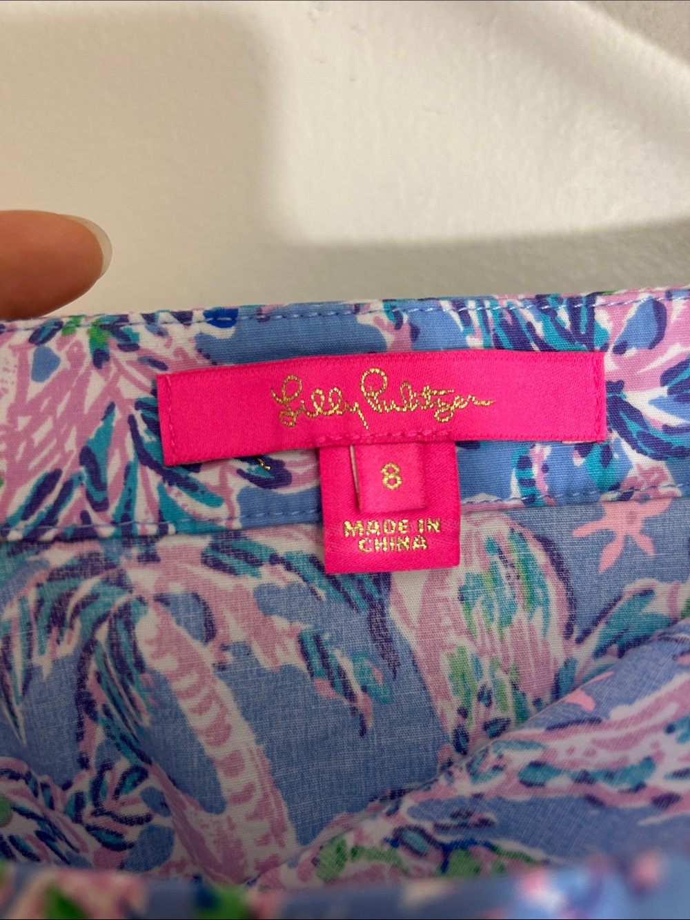 Lilly Pulitzer Rosalie Ruffle Skirt Blue Peri The Turtle Print size 8 - Picture 8 of 11